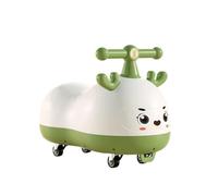 KLJUddGY Coche oscilante Unisex, Bicicleta de Equilibrio de plástico, Coche móvil con luz Musical, Primera Bicicleta for niños, Scooter for niños, Coche de Empuje(Groen,No Music)