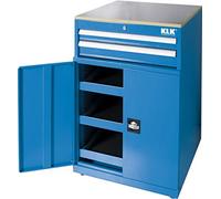 KLK Armario industrial profesional con 2 cajones y 3 baldas extraibles