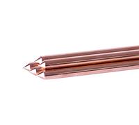 KLK - Pica Toma De Tierra Lisa De 1,5 Metros (1500 x 15 mm). Paquete De 5 Unidades. Fabricada Según Normal UNE 202006. Recubrimiento De Cobre De 100 Micras. Modelo 1,5-UNE202006 142.