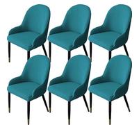 klkjk 1/2/4/6 Pack Comedor Sillas Cubiertas con Brazos Respaldo Elásticas Oficina Fundas para Sillas Estilo Nórdico Salón Fundas Sillas,para La Sala Estar Restaurante Hotel Negro