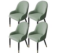 klkjk 1/2/4/6 Pack Comedor Sillas Cubiertas con Brazos Respaldo Elásticas Oficina Fundas para Sillas Estilo Nórdico Salón Fundas Sillas,para La Sala Estar Restaurante Hotel Negro