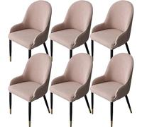 klkjk 1/2/4/6 Pack Comedor Sillas Cubiertas con Brazos Respaldo Elásticas Oficina Fundas para Sillas Estilo Nórdico Salón Fundas Sillas,para La Sala Estar Restaurante Hotel Negro