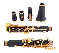 KLKL Clarinete BB Clarinet Lacquer Gold 17 Keys SIB Klarnet Black Clarinete Clarinete estándar