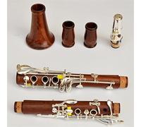 KLKL Clarinete Clarinete Profesional de Madera roja BB Rosewood Clarinet Silvering Keys SIB SIB Klarnet Clarinete estándar (Color : 02)