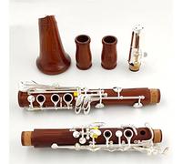 KLKL Clarinete Clarinete Profesional De Madera Roja BB Rosewood Silvering Keys SIB Wood SIB Klarnet Clarinete estándar