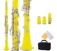 KLKL Clarinete Color Clarinet 17-Key Abs B Bolsa De Tela De Clarinete Plana De Clarinete Instrumento Musical Clarinete estándar
