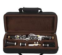 KLKL Clarinete Nuevas Teclas EB 17 Professional Clarinet Ebony Wood Clarinet Plateado Key E Piso Dulce Tono Clarinete estándar (Color : Light Grey)