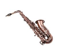 KLKL Saxofones E- Plana Material De Latón Saxofón con Estuche De Transporte Limpieza Paño Cepillo Sax Strap BootPieza Saxofón Principiantes
