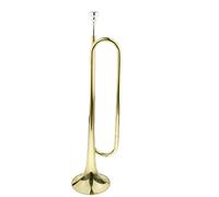 KLKL Trompetas estándar 1 Set Students Bugle Cavalry Trumpet Brass Instrument Golden