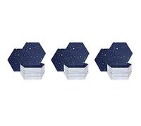 KLKNE Paquete de 36 paneles acústicos hexagonales estrellados, acolchado a de sonido, panel absorbente de sonido para tratamiento acústico de estudio