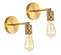 KlkrzJwy Apliques de Pared Dorados Luces de Pared giratorias Lámpara montada en la Pared Moderna Accesorios de iluminación de tocador montados en la Pared Iluminación de Pared Cableada para Loft