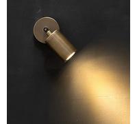 KlkrzJwy Lámpara de Pared de Cobre con ángulo Ajustable, lámpara de Lectura para mesita de Noche, decoración de Fondo de Pared, Aplique de Pared para tocador de baño, luz de Pared para Sala de Estar