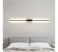 KlkrzJwy Lámpara de Pared de Tira Moderna, Aplique de Pared Largo Negro, iluminación LED Regulable, luz de Pared, Pantalla acrílica para Accesorios de Pared de Pasillo