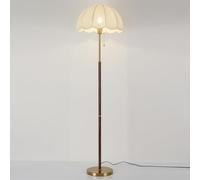 KlkrzJwy Retro Lámpara de pie clásica Decoración Lámpara de pie E26 con Interruptor de Cadena Pantalla de Tela Impresa Hierro a Prueba de óxido Lámpara de pie Alta para Comedor de Esquina