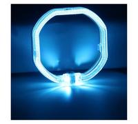 KLKWSFGFZK Anillos halo LED Luces Circulación Diurna Anillo Halo Guía Cuadrada LED Ojos Ángel 76MM Controlador Para Lentes Faros Bi Xenon DRL Kit halos para faros(Ice Blue)