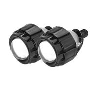 KLKWSFGFZK Anillos halo LED Para H4 H7 9005 HB3 9006 HB4 Faros Coche 2,5 Pulgadas 80mm LED Ojos Ángel Lente Proyector Luces Kit halos para faros(2xLens Black No Halo,Right Hand Drive)