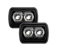KLKWSFGFZK Conjunto de faro delantero Para Jeep Para Wrangler YJ Para Cherokee XJ Comanche MJ Faros LED Rectangulares 5x7 Pulgadas 12, 24V 7x6 FaroCompleto Izquierdo/Derechos