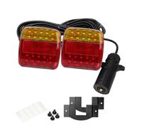 KLKWSFGFZK Conjunto Luz Trasera Para Caravana RV Camión Magnético Euro/US Inalámbrico/con Cable LED Luz Trasera Señal De Advertencia Lámpara Freno Faro Trasero LED(US Wired)