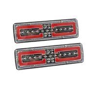 KLKWSFGFZK Faro Trasero LED Luces Traseras De Carga 12V Y 24V Para Camión Remolque Tractor Intermitentes Dinámicos Luz Marcha Atrás Freno Advertencia De Seguridad(12V)