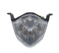 KLKWSFGFZK Luz Trasera Moto Con Soporte De Matrícula Para Ninja Para ZX-10R Para ZX10R Para ZX 10R 2008-2010 Motocicleta LED Intermitentes De Freno Trasero Luz Trasera Integrada Impermeable(Clear)