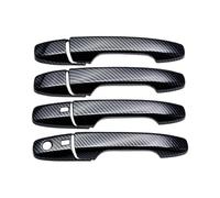 KLKWSFGFZK Manija Exterior Puerta Coche Para Toyota Para Yaris Ativ/Vois 2022 + Piezas ABS Cubierta Manija Puerta Exterior Cromada Con Cerradura Inteligente Estilo Coche(Carbon Fiber Print)