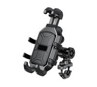 KLKWSFGFZK Porta Teléfono Bicicleta Soporte para Teléfono De Motocicleta con Amortiguador Vibraciones Antirrobo Bloqueo Seguro para Móvil Y Navegación Soporte Teléfono Moto(Handlebar Install)