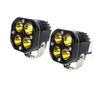 KLKWSFGFZK Proyectores LED Moto Barra De Luz Led Obra 3 Pulgadas Para Moto Foco Cuadrado 12V-30V Lámpara Antiniebla Para Conducción Automóviles Y Camiones Lámparas Antiniebla(2pcs yellow light)