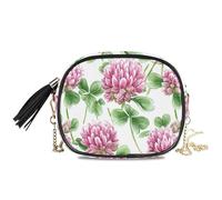 KLL Beauty Spring Flowers Vermont Red Clover - Bolso bandolera para mujer, cómodo, con correa ajustable, bolso de hombro pequeño, para ir de compras