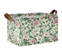 KLL Beauty Spring Flowers Vermont Red Clover - Cestas de almacenamiento para estantes con asas, organizador decorativo grande para organizar estantes de armario, paquete de 2 cajas plegables para