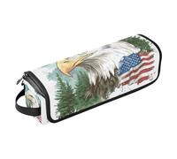 KLL Bolsa de viaje para herramientas para el cabello con alfombrilla de hierro, estuche de viaje grande para herramientas calientes, rizador, planchas planas, voluminizador de pelo, diseño de pájaro