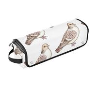 KLL Bolsa de viaje para herramientas para el pelo y alfombrilla resistente al calor con cremallera, impermeable, organizador de viaje para planchas planas, alisadores, rizadores, paloma de luto,