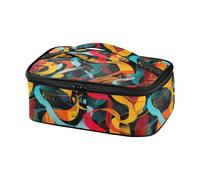 KLL Bolsa enfriadora de leche materna con diseño de textura abstracta para viajes, salidas, loncheras con asa, loncheras para hombres, pequeña