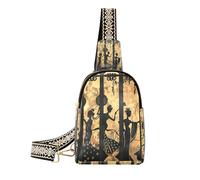 KLL Bolso bandolera de cuero de moda de la belleza china antigua para mujer para mochila de día