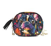 KLL Bolso cruzado para cámara de estilo francés con correa ajustable sobre el hombro y fecha