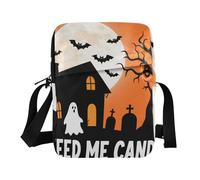 KLL Bolso de mensajero Feed Me Candy de dibujos animados para mujer, de cuero vegano, color verde, bolso de hombro casual para viajes