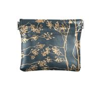 KLL Bolso de piel sintética para cambio, práctico bolso de bolsillo para mujer, bolsa de maquillaje para mujer, ramas_rg_tealsuedpaper, Branches_RG_TealSuededPaper, 4.33"(L) x 3.74"(W) x 0.39"(H),
