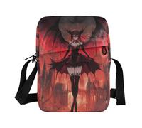 KLL Bolso pequeño de mensajero estilo anime Demonic Beauties Dark Castle para mujer, de cuero vegano, bolso pequeño para mujer, bolso de compras para mujer