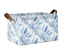 KLL Canastas de almacenamiento de tela decorativa blanca con asas para armario, organizador de armario, estante, estantería, librería, paquete de 2 cajas para guardar cosas