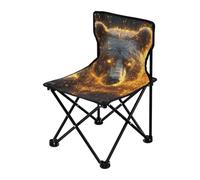 KLL Cool Bear - Sillas de campamento plegables con diseño de luciérnagas brillantes, ultraligeras, bolsa de transporte incluida, silla de viaje para deportes al aire libre