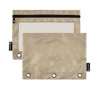 KLL Coronas de pino para lápices, estuche suave para carpeta, 3 anillos con 3 agujeros para suministros de papelería para estudiantes