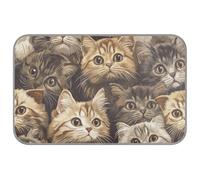 KLL Cunning Scottish Fold Cats Brown Summer Cooling para perros, camas para gatos al aire libre, para viajes caninos, manta impermeable para perros