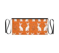 KLL Delantal de camarera con 3 bolsillos impermeables para meseros, delantal de cintura pequeña, color naranja, Beauty Sphynx Cats Naranja, 30 cm