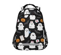 KLL Divertidos fantasmas enfermeras Halloween mochila de boxeo para niños con clip en el pecho mochila para niños mochilas para ni?as de 12 a?os