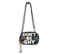 KLL Don't Be Shy - Bolso cruzado negro para mujer, con correa ajustable, bolsa para teléfono celular, ir de compras