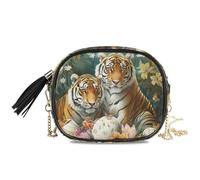 KLL Easter Tigers Safaris - Mini bolso cruzado para mujer, práctico con ranuras para tarjetas de crédito, bolsas de hombro para dar un paseo