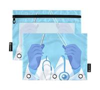 KLL Estuche de bolsillo con bisturí para el día del médico, para anillos, carpetas con resistente al agua, para suministros de papelería escolar