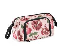 KLL Estuche escolar de gran capacidad, estuche portátil con soporte para lápices, para niños, jardín de infantes, granada fresca, rubor de frutas