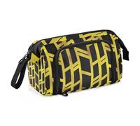 KLL Estuche escolar de gran capacidad para cosméticos, multifuncional, con soporte para lápices, para profesores, escuela secundaria, patrón dorado 12, Patrón dorado 12, Talla única, Decoración de