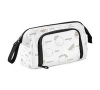 KLL Estuche organizador de gran capacidad estuche con ranura para adolescentes profesores High School Limón amarillo, amarillo limón, talla única, Art Deco., amarillo limón, talla única, amarillo