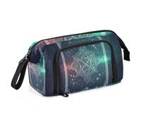 KLL Estuche para lápices de gran capacidad, portalápices, portátil, con cremallera, para adolescentes, universidad, pentáculos, tarot, fantasía